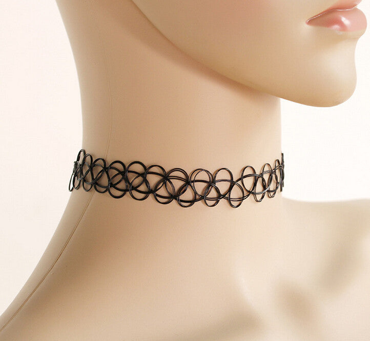 Vintage Hippy Stretch Tattoo Choker Necklace Set Elastic Chocker Black  Choker Necklace For Fishing Line Hot Selling L231004 From Designer_beanie,  $0.5