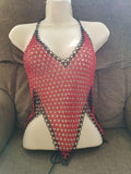 Harley Quinn 3 point Halter Top Chainmail Costume Piece