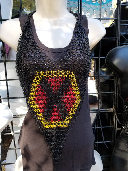 X-Men Logo Fringed Heart Chainmail Costume Piece