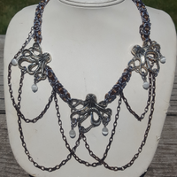 Steampunk Octopus Camelot Necklace